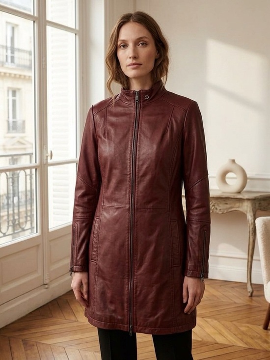 Danier Jackets & Blazers - Danier Women's Red Leather Jacket size M
